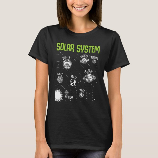 Solar System Planets Space STEM Science Teacher Sc T-Shirt (Vorderseite)