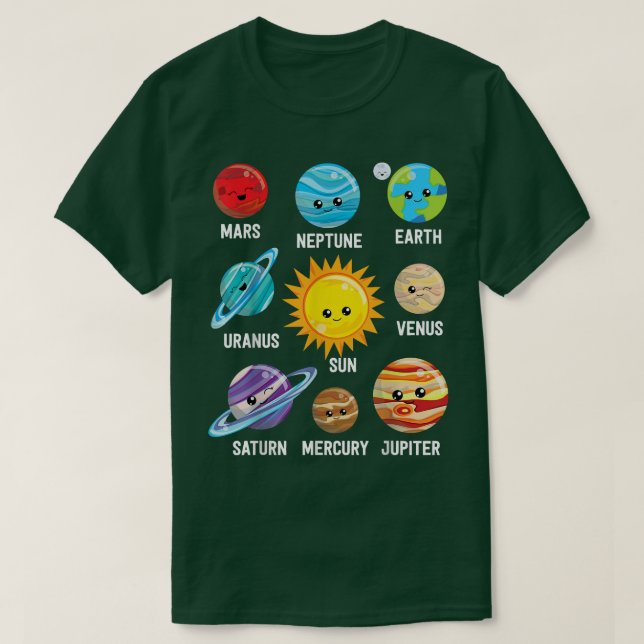 Solar System Planets  T-Shirt (Design vorne)