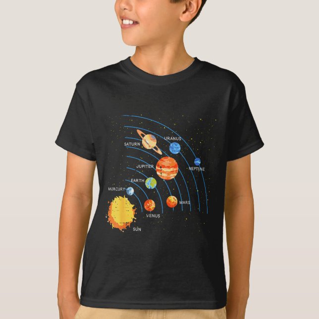 Solar System Sun Planets Orbit Space Galaxy Men Wo T-Shirt (Vorderseite)