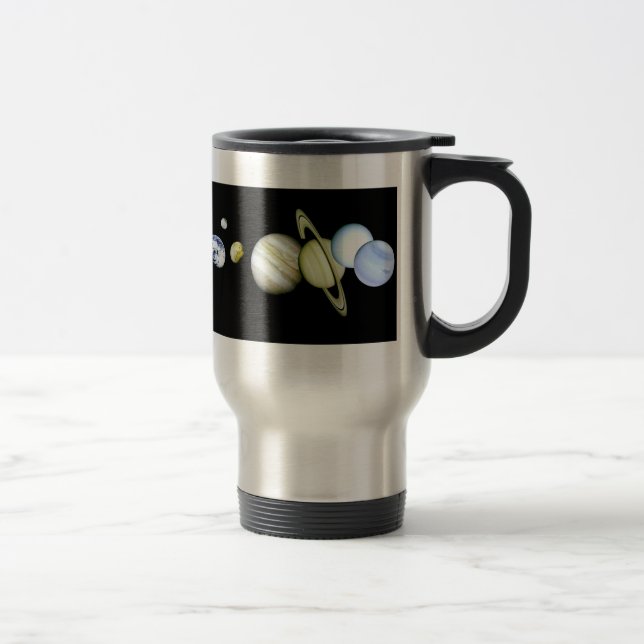 Solar System Travel Mug Astronomy Science gift Reisebecher (Rechts)