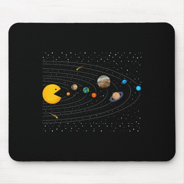 Solar System Video Game Funny Graphic Tees Planet  Mousepad (Vorne)