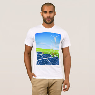 Solar- und der Wind-Power-Männer T - Shirt