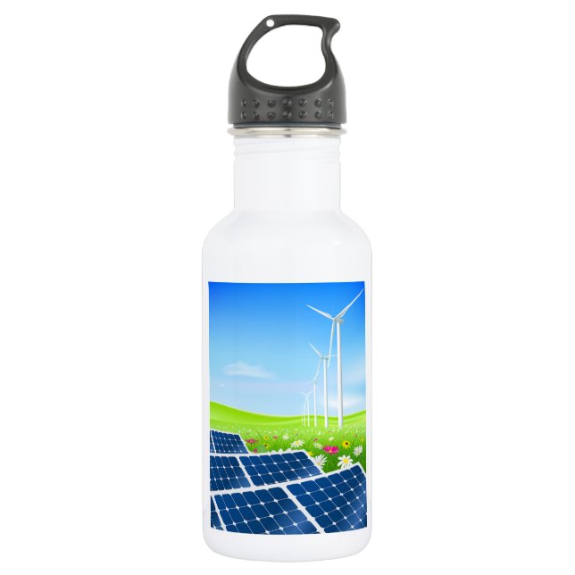 Solar- und Wind-Power-Wasser-Flasche Trinkflasche (Vorderseite)