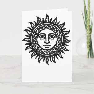 Solar Visage Siegel – Schwarzes Sonnen-Emblem Karte