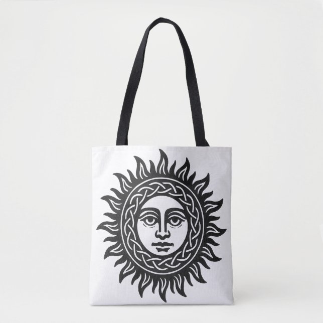 Solar Visage Sigil – Schwarzes Sonnen-Emblem (Vorderseite)