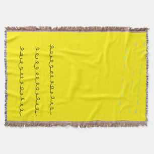 Solar Vortex - Gelber Throw Blanket Murugi Zuhause Decke