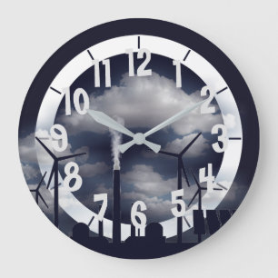 Solar Wind Power Große Wanduhr