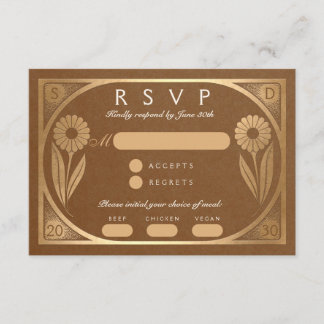 SOLARA III: RSVP-Karte für Hochzeiten Begleitkarte