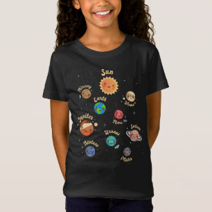 Solaranlagen Kids Wissen Weltraum T-Shirt