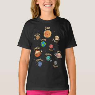 Solaranlagen Kids Wissen Weltraum T-Shirt