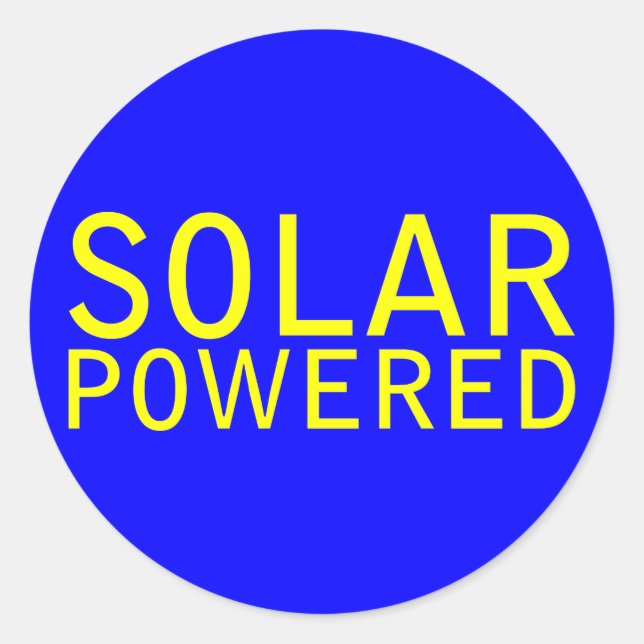 solarbetrieben runder aufkleber (Vorderseite)