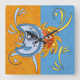 SolarEclipse Quadratische Wanduhr