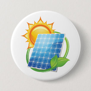 Solarenergie-Button Button