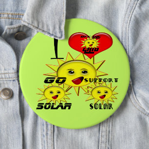 Solarenergie-Geschenke und Werbeartikel T-Shirt Button
