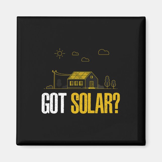 Solarenergie Got Solarpaneele Funny Solar Power Magnet (Vorne)
