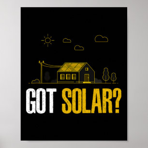 Solarenergie Got Solarpaneele Funny Solar Power Poster