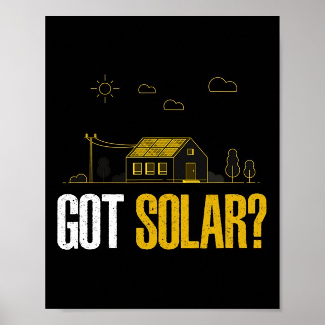 Solarenergie Got Solarpaneele Funny Solar Power Poster (Vorne)