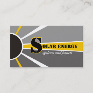 Solarenergie/ Sonnenenergie alternative Energieque Visitenkarte