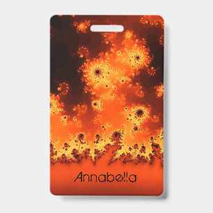 Solarer-Flare-Fraktal-Name-Badge Ausweis