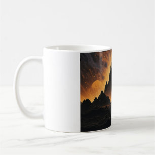 Solarfinsternis-Berg-Tasse - Kosmische Landschaft- Kaffeetasse