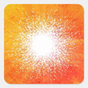 Solarflare Quadratischer Aufkleber
