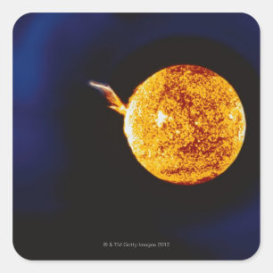 Solarflare Quadratischer Aufkleber