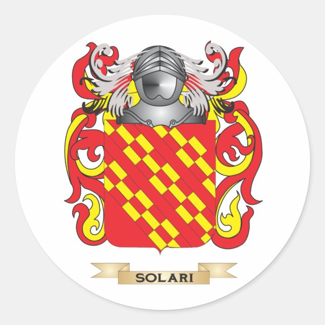 Solari-Wappen (Familienwappen) Runder Aufkleber (Vorderseite)