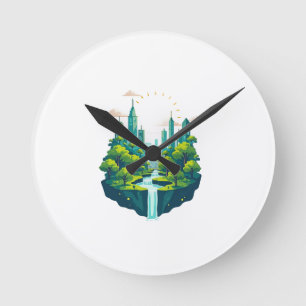 Solaris-Garten-Initiative Runde Wanduhr