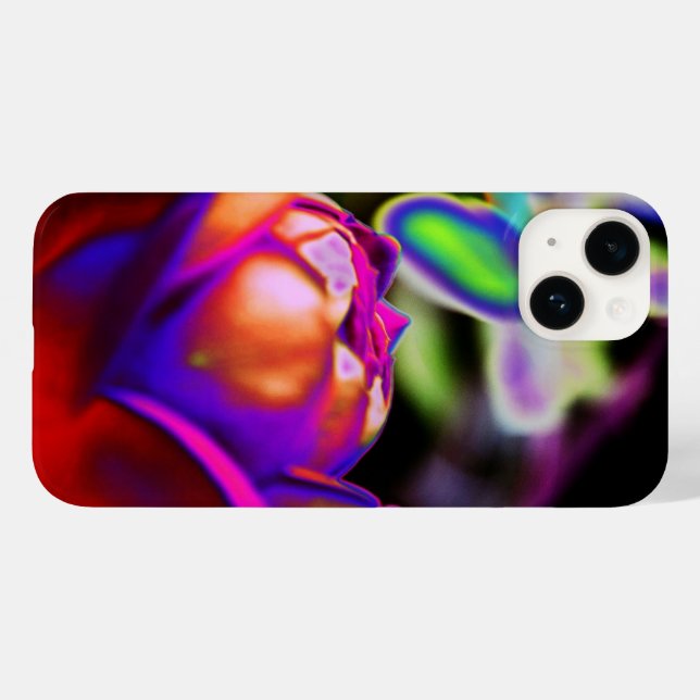 Solarisierte Rose von Shirley Taylor Case-Mate iPhone Hülle (Rückseite (Horizontal))