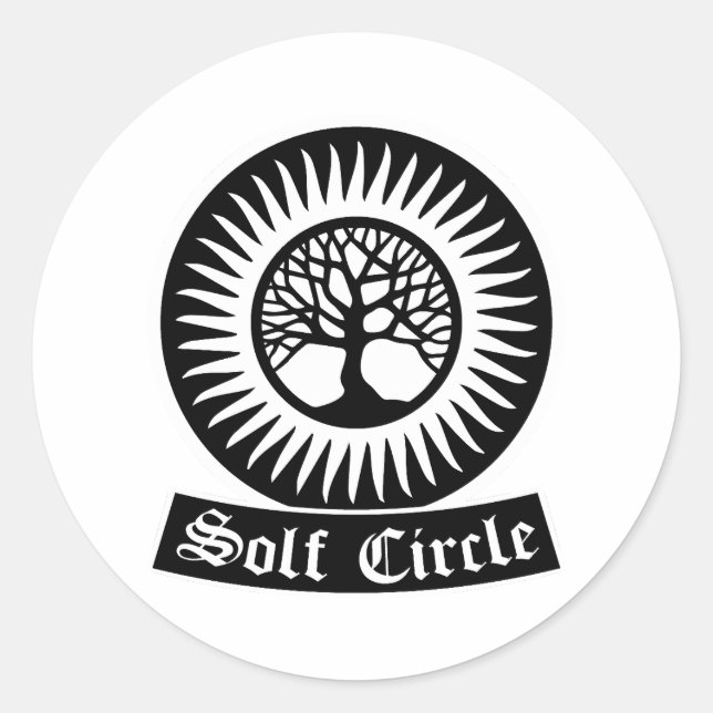 Solarkreis ww2 Logo Runder Aufkleber (Vorderseite)