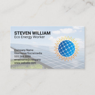Solarmodule Energie Techniker Visitenkarte