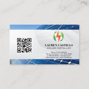 Solarmodule Logo "Saubere Energie" Visitenkarte