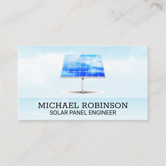 Solarmodule | Sky Öko Zuhause Business Card Visitenkarte (Vorderseite)