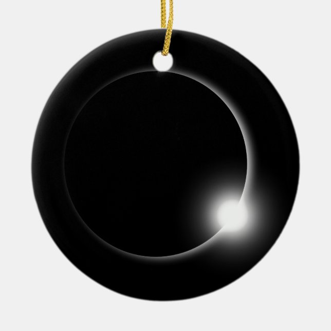 SolarMondfinsternis-Mondsun-Aufflackern-Fotografie Keramik Ornament (Vorne)