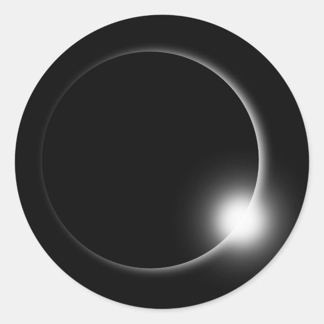 SolarMondfinsternis-Mondsun-Aufflackern-Fotografie Runder Aufkleber (Vorderseite)