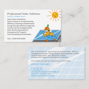 Solarpanel-Reinigung & -Wartungsdienstleistungen Visitenkarte