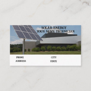 Solarpanelunternehmen Visitenkarte