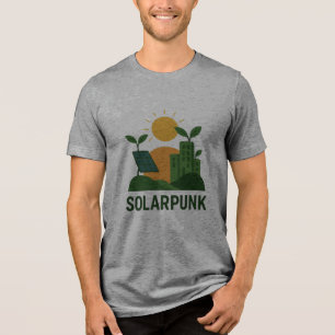 Solarpunk Dreamscape - futuristische Natur Harmoni Tri-Blend Shirt