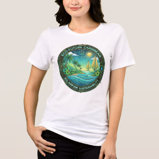 Solarpunk Karibik Öko Futuristische Tropen Tri-Blend Shirt