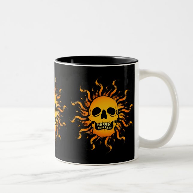 Solarschädel Zweifarbige Tasse (Rechts)