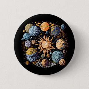 Solarsystem-Grafikdesign Button
