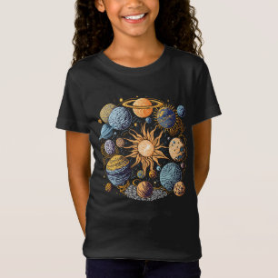 Solarsystem-Grafikdesign T-Shirt