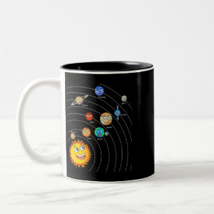 Solarsystem Planets Astronomie Weltraumwissenschaf Zweifarbige Tasse