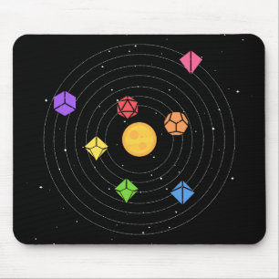 Solarsystem Würfel Set Astrologie Tabletop RPG Mousepad