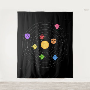 Solarsystem Würfel Set Astrologie Tabletop RPG Wandteppich