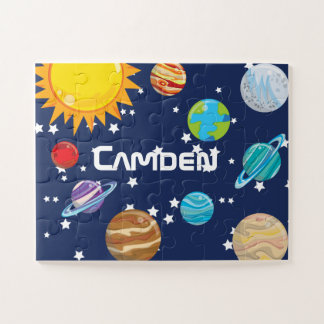 Solarsystems-Kindes personalisiert Puzzle