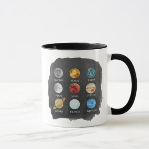 Solarsystemwatercolor-Tasse Tasse