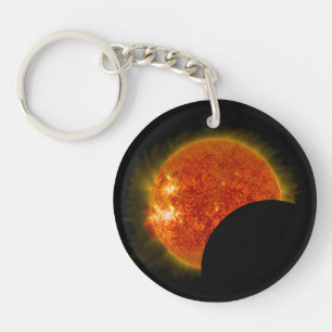 Solarzellen-Eclipse in Arbeit Schlüsselanhänger