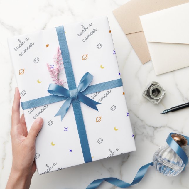 Solch ein Krebs (Retro-Farben) Geschenkpapier (Schenken)