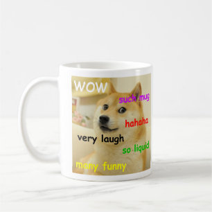 Solcher Doge Meme Viel Hund Lustiger Becher Tasse